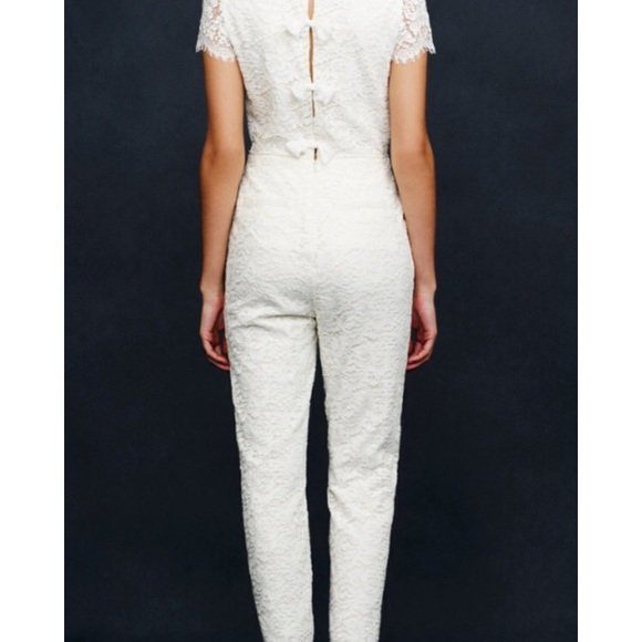J crew lace ivory jumpsuit bridal 00 - Picture 3 of 8